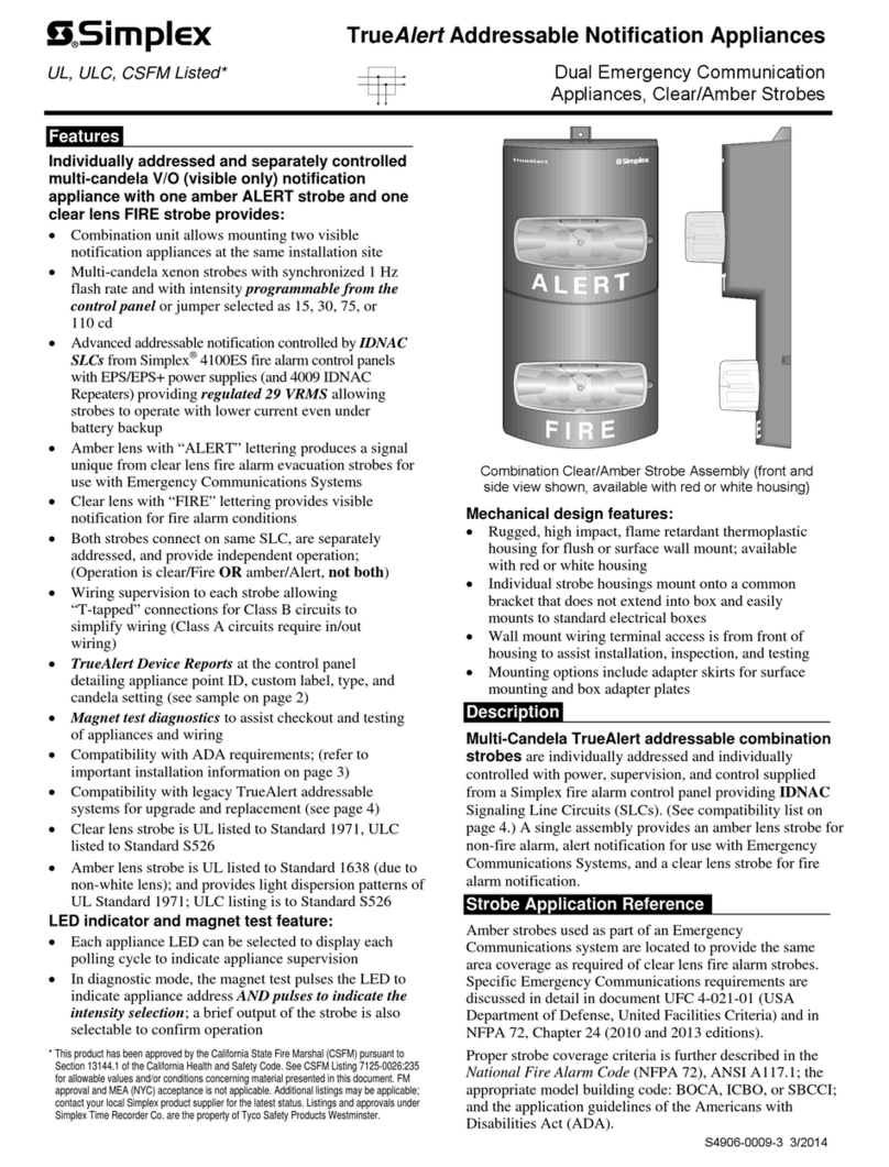 Simplex TrueAlert 4906-9208 User manual