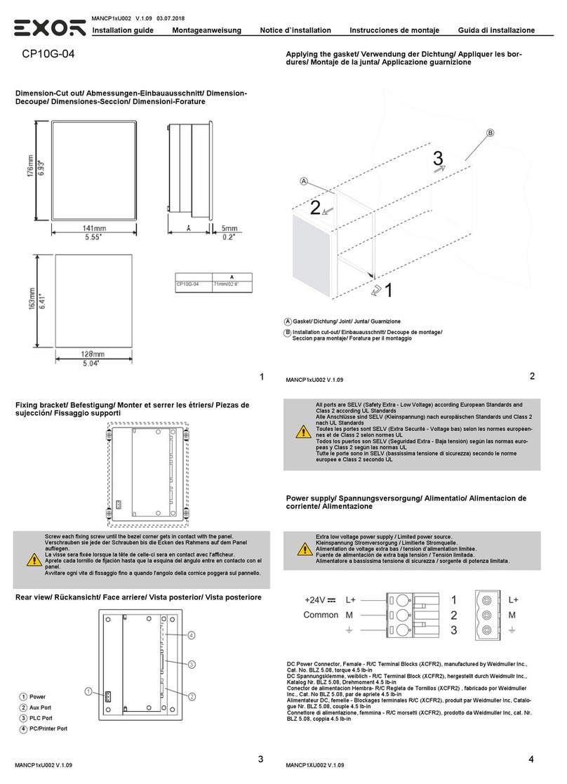 Exor CP10G-04 User manual