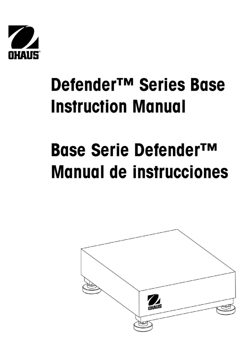 OHAUS DEFENDER D60ER User manual