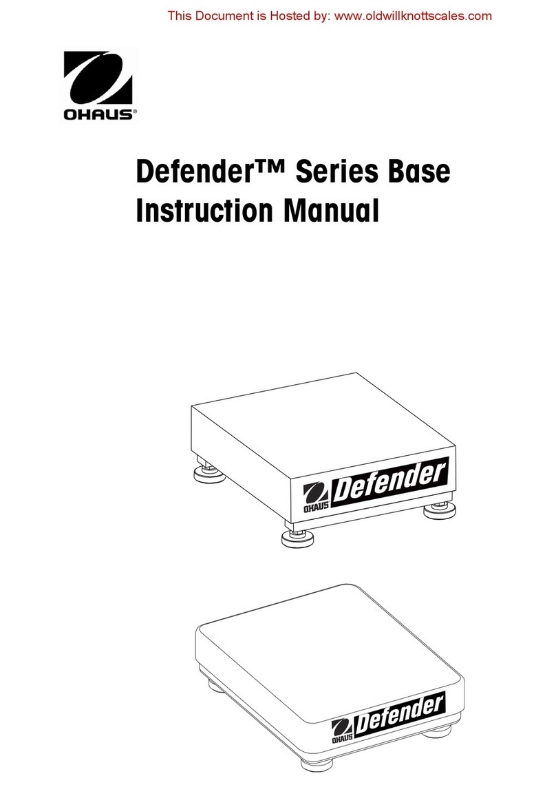 OHAUS DEFENDER SERIES instruction manual