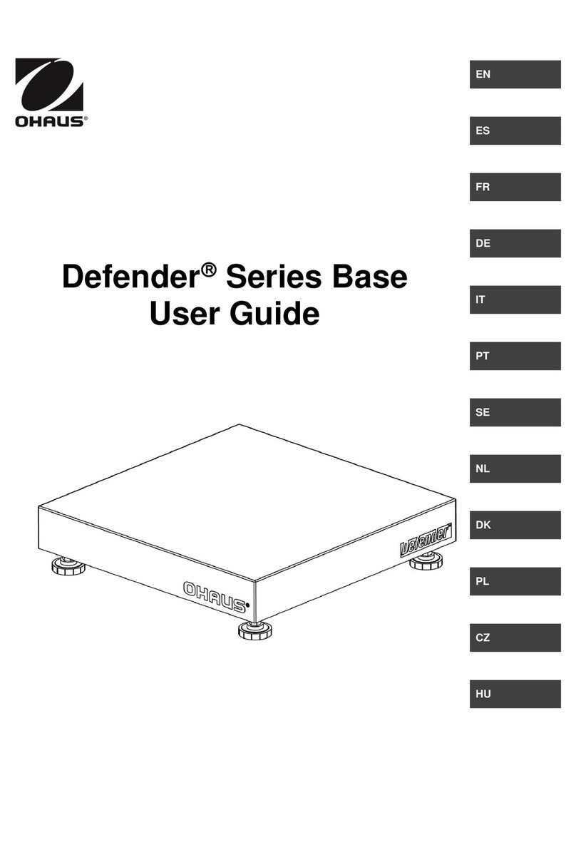 OHAUS DEFENDER SERIES User manual