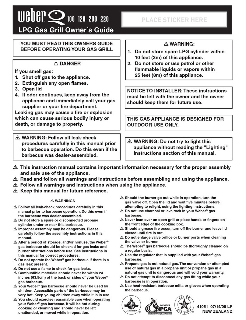 Weber 120 owner's guide