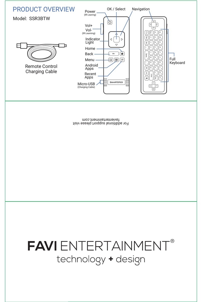 FAVI SSR3BTW user guide