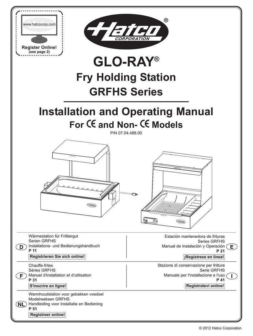 Hatco Glo-Ray GRFHS-16 User manual