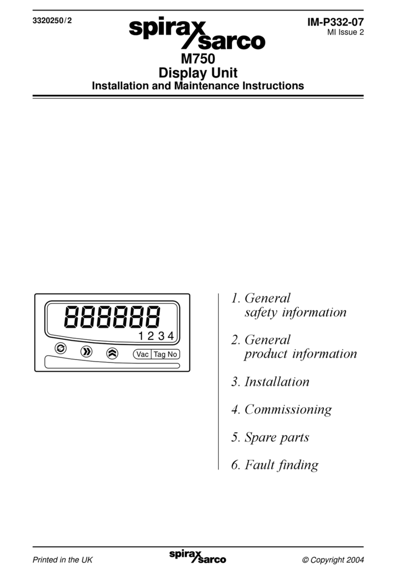 Spirax Sarco M750 User manual