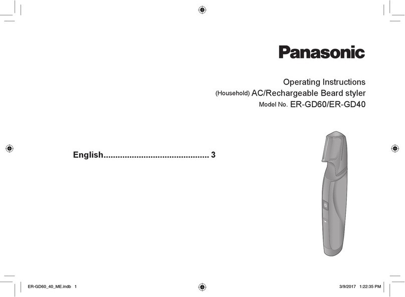 Panasonic i-Shaper ER-GD60 operating instructions