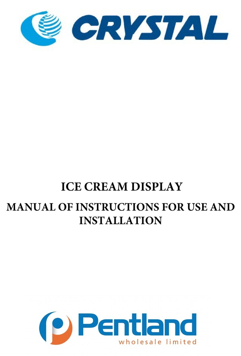 Crystal ICE CREAM DISPLAY Instructions for use and installation Crystal ICE CREAM DISPLAY Instructions for use and installation