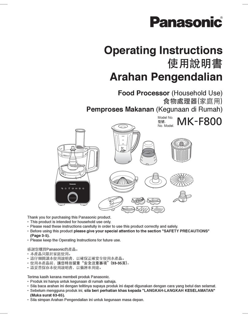 Panasonic MK-F800 operating instructions