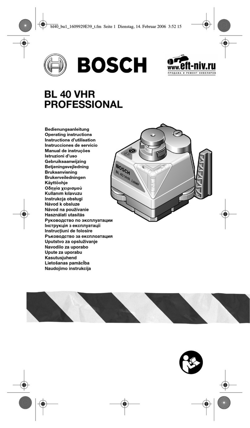 Bosch BL 40 VHR PROFESSIONAL User manual Bosch BL 40 VHR PROFESSIONAL User manual