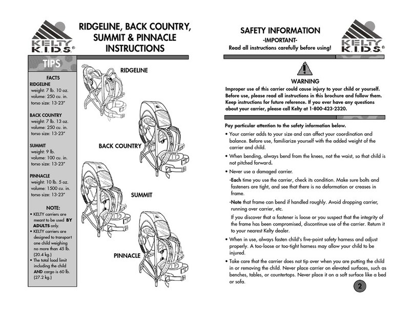 Kelty KIDS RIDGELINE instructions