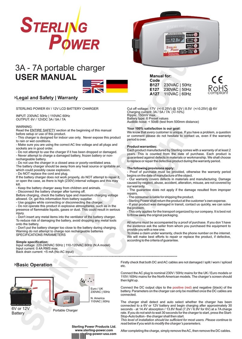Sterling Power B127 user manual