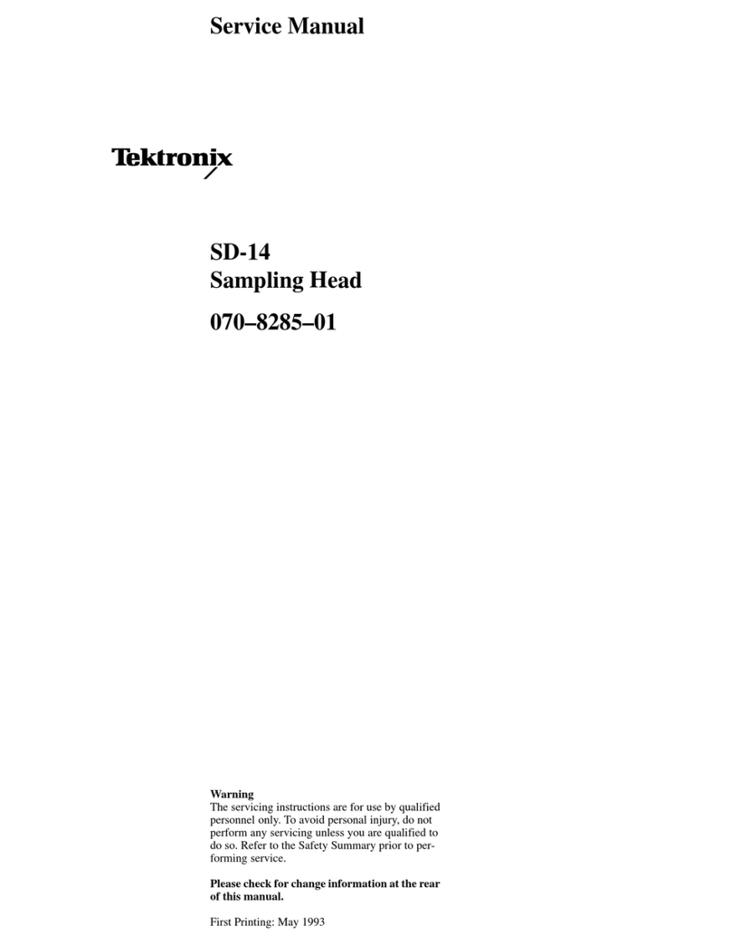 Tektronix SD-14 User manual