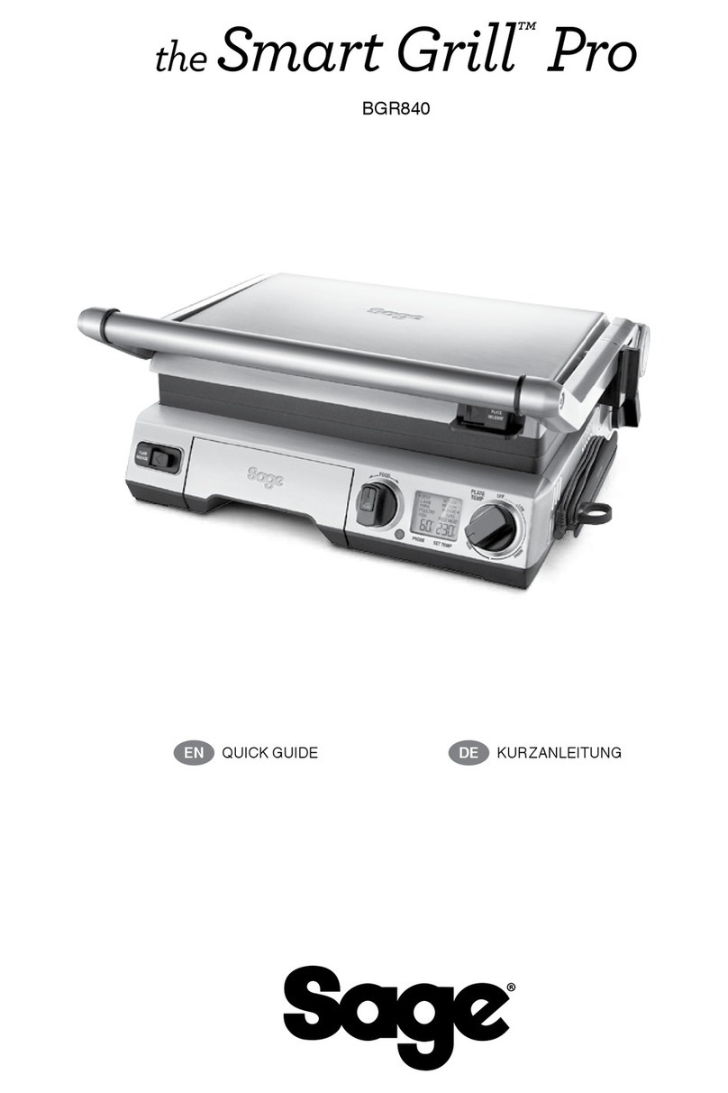 Sage The Smart Grill Pro BGR840 User manual