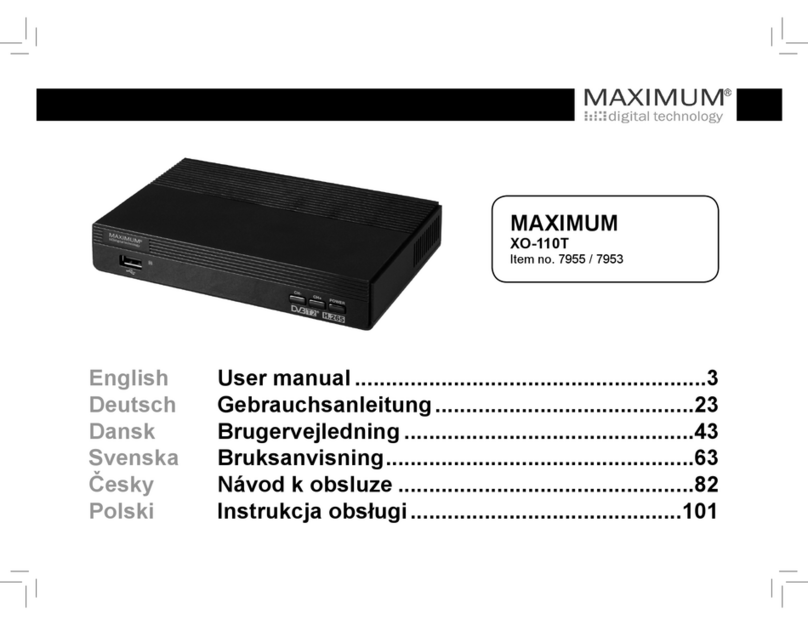 Maximum XO-110T User manual