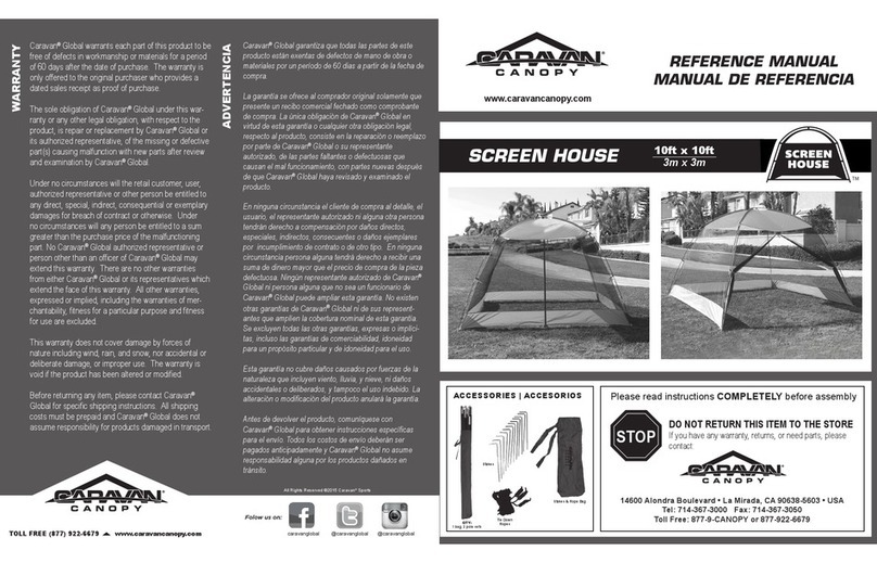 Caravan canopy SCREEN HOUSE Reference manual