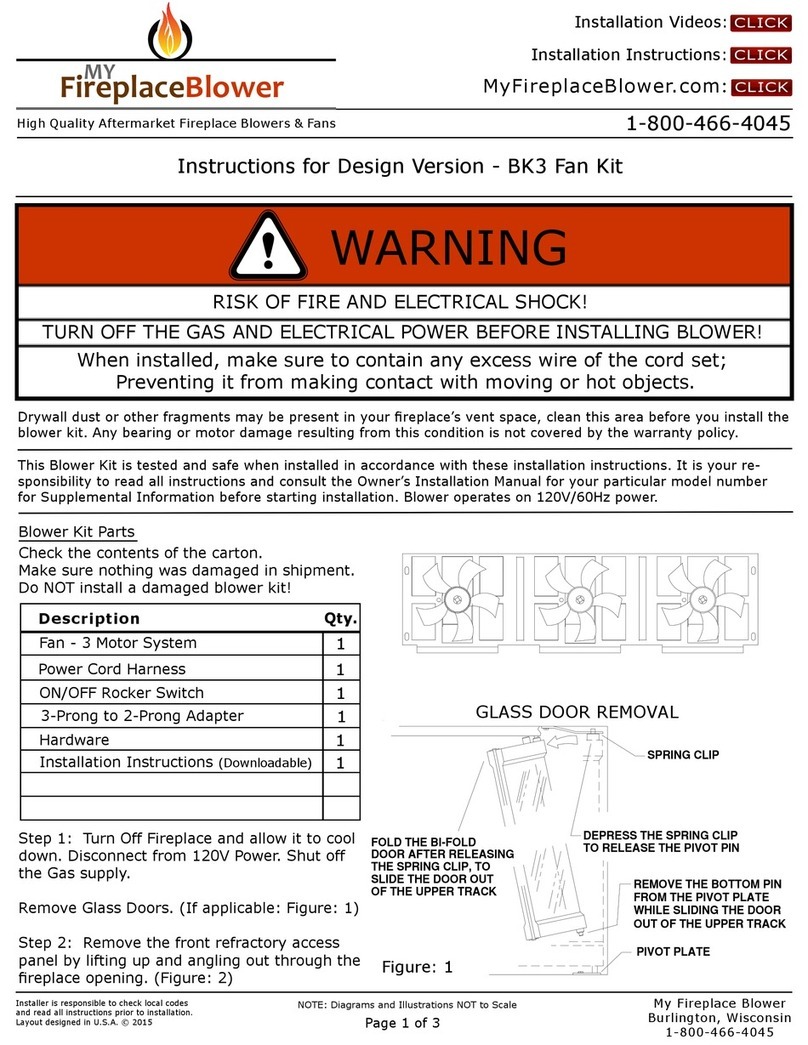 My Fireplace Blower BK3 instructions