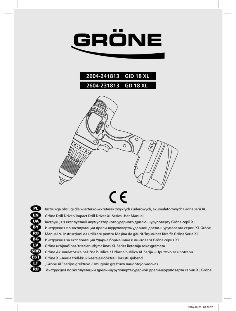 Gröne XL Series user manual Gröne XL Series user manual