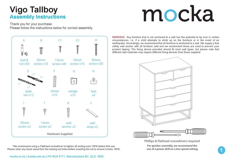 Mocka Vigo Tallboy User manual Mocka Vigo Tallboy User manual