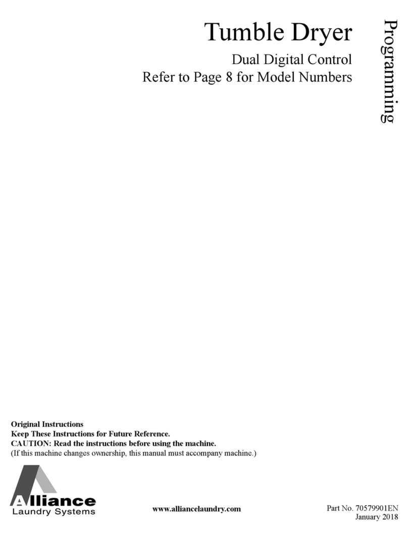 Alliance Laundry Systems 25 Series User manual