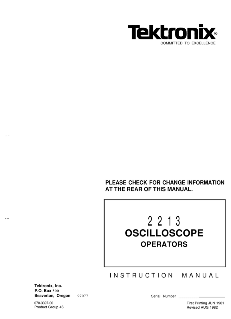 Tektronix 2213 Operator's instruction manual
