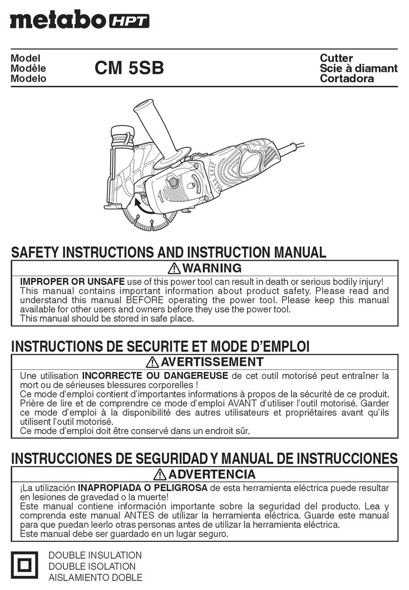Metabo HPT CM 5 SB Safety instructions and instruction manual