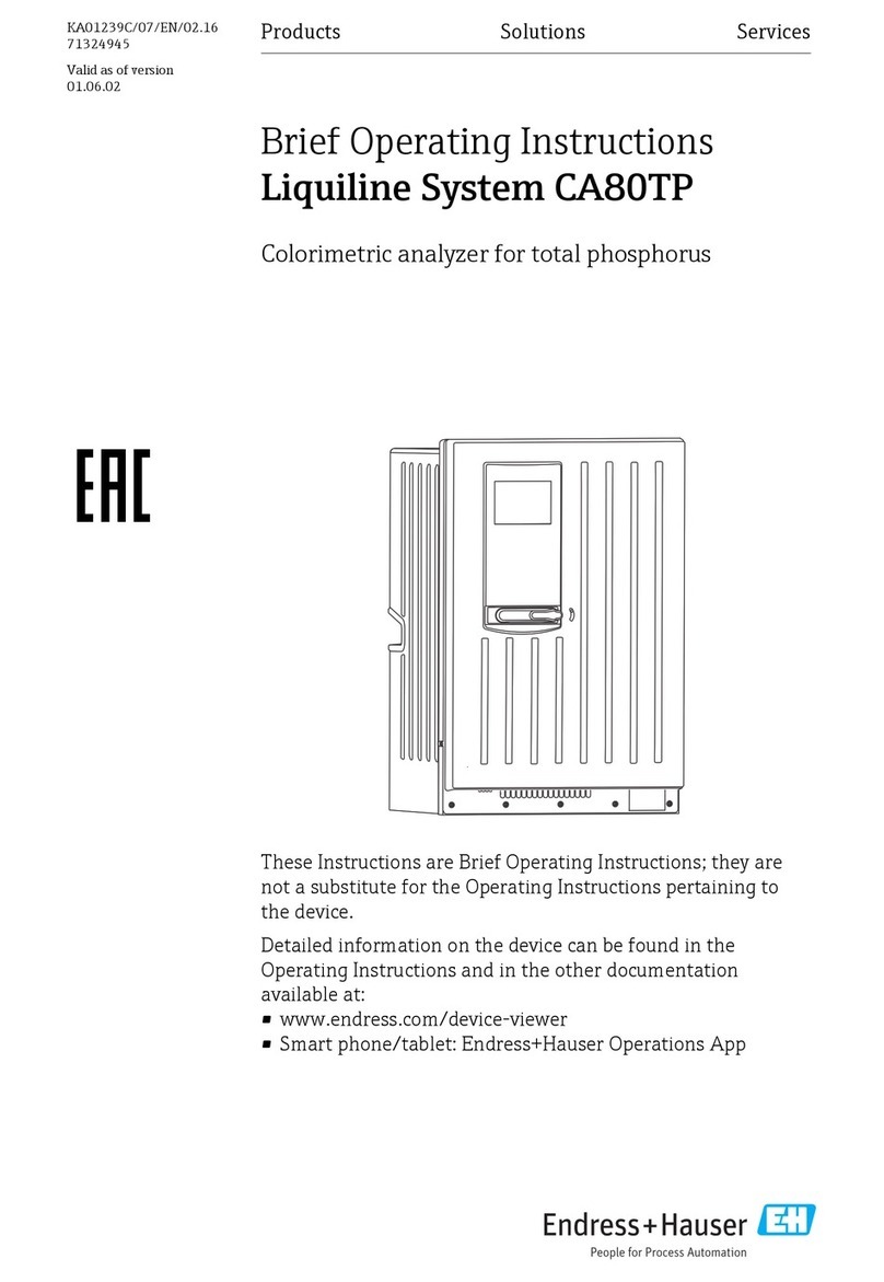 Endress+Hauser Liquiline System CA80TP Brief operating instructions