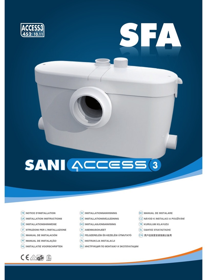 SFA SANIACCESS3 installation instructions