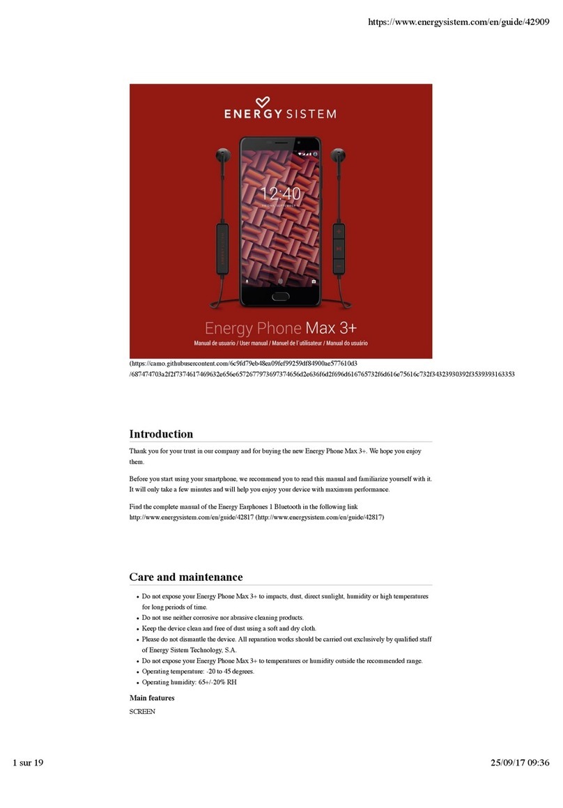 ENERGY SISTEM Energy Phone Max 3+ user manual