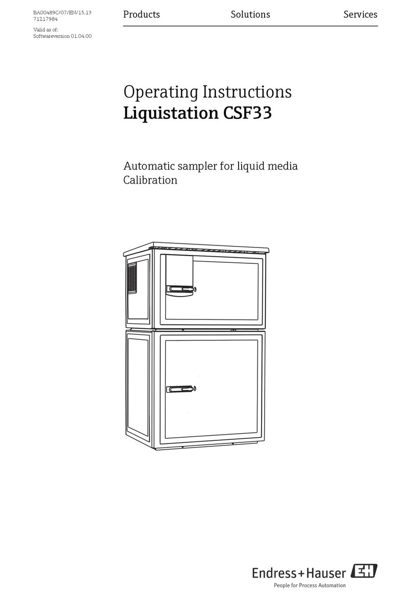 Endress+Hauser Liquistation CSF33 User manual