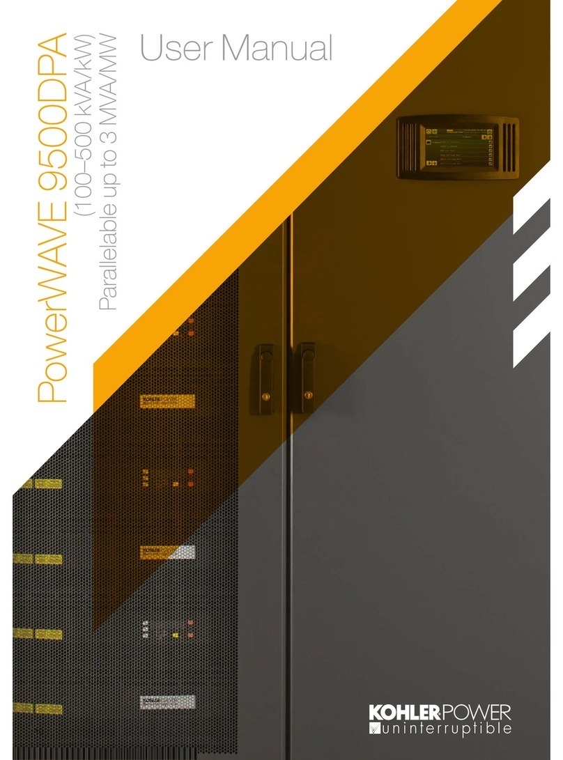 Kohler PowerWAVE 9500DPA User manual