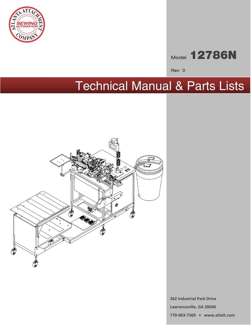 Atlanta Attachment Company 12786N Technical Manual & Parts Lists