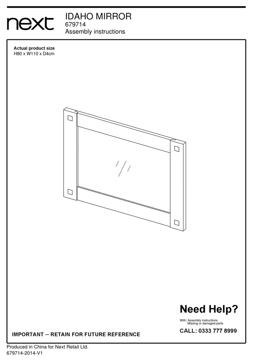 Next IDAHO MIRROR 679714 Assembly instructions Next IDAHO MIRROR 679714 Assembly instructions