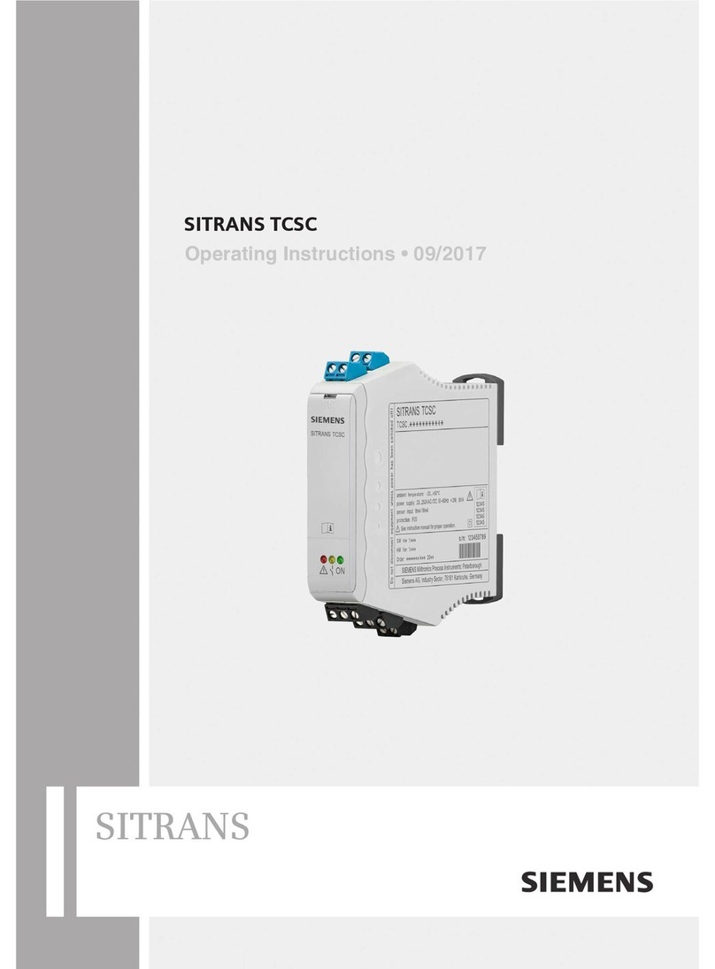 Siemens SITRANS TCSC User manual