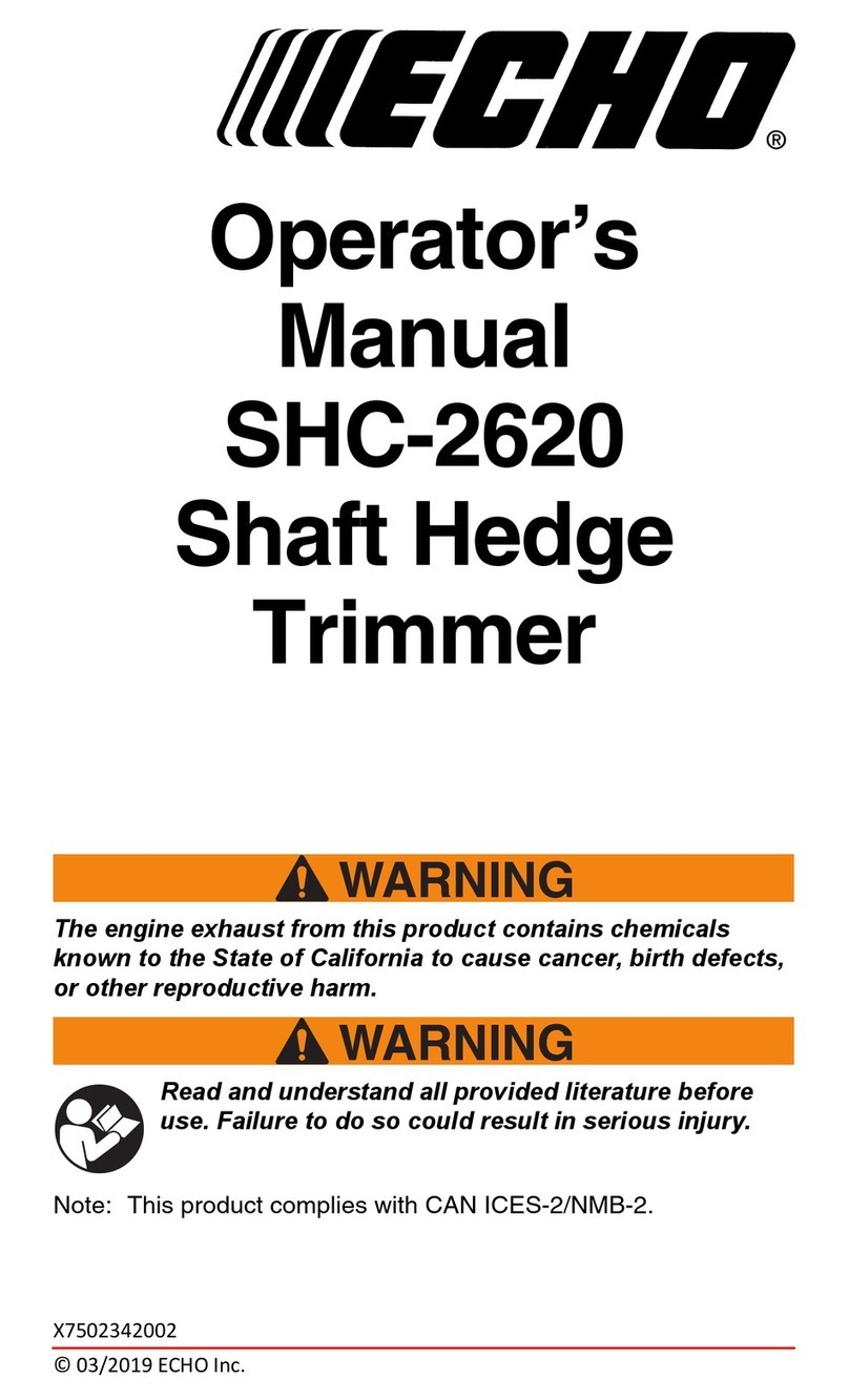 Echo SHC-2620 User manual
