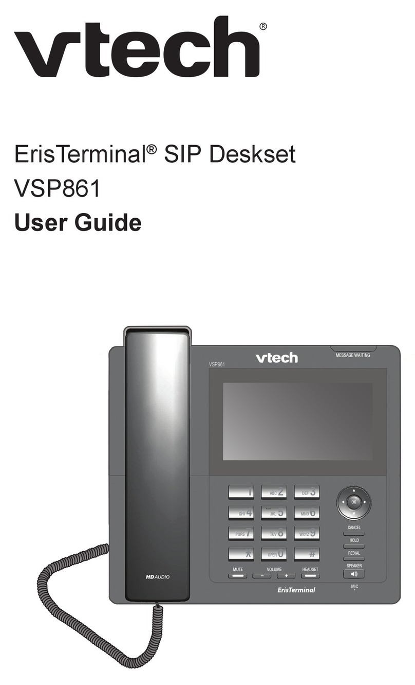 V-tech ErisTerminal VSP861 User manual