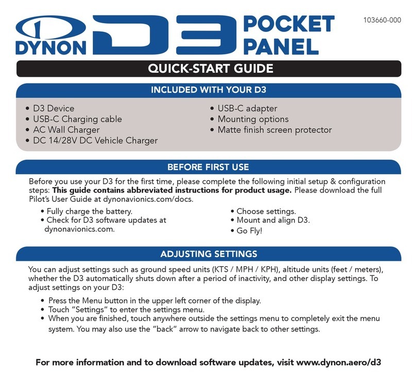 Dynon D3 quick start guide