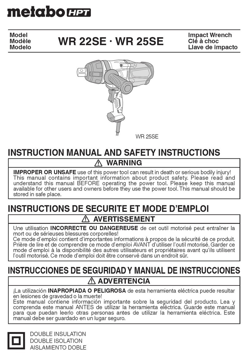 Metabo HPT WR 22SE Operator's manual