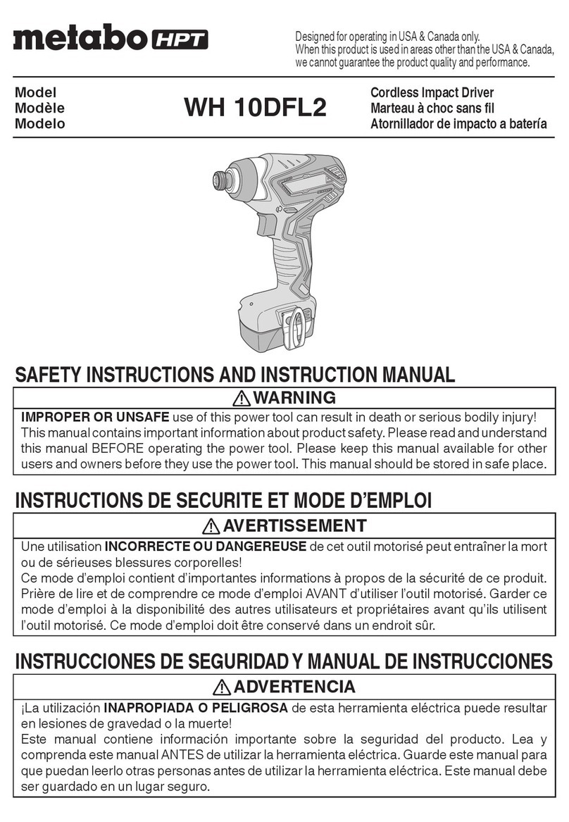 Metabo HPT WH 10DFL2 Troubleshooting guide