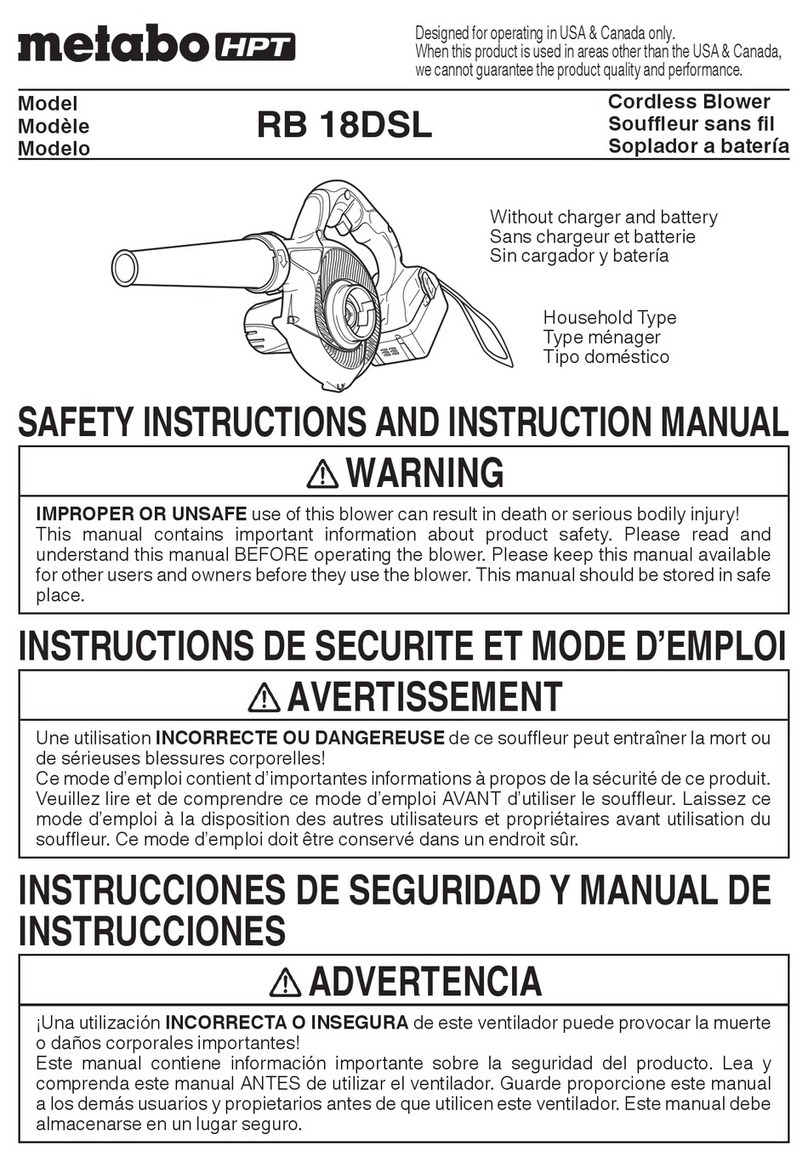 Metabo HPT RB 18DSL Safety instructions and instruction manual
