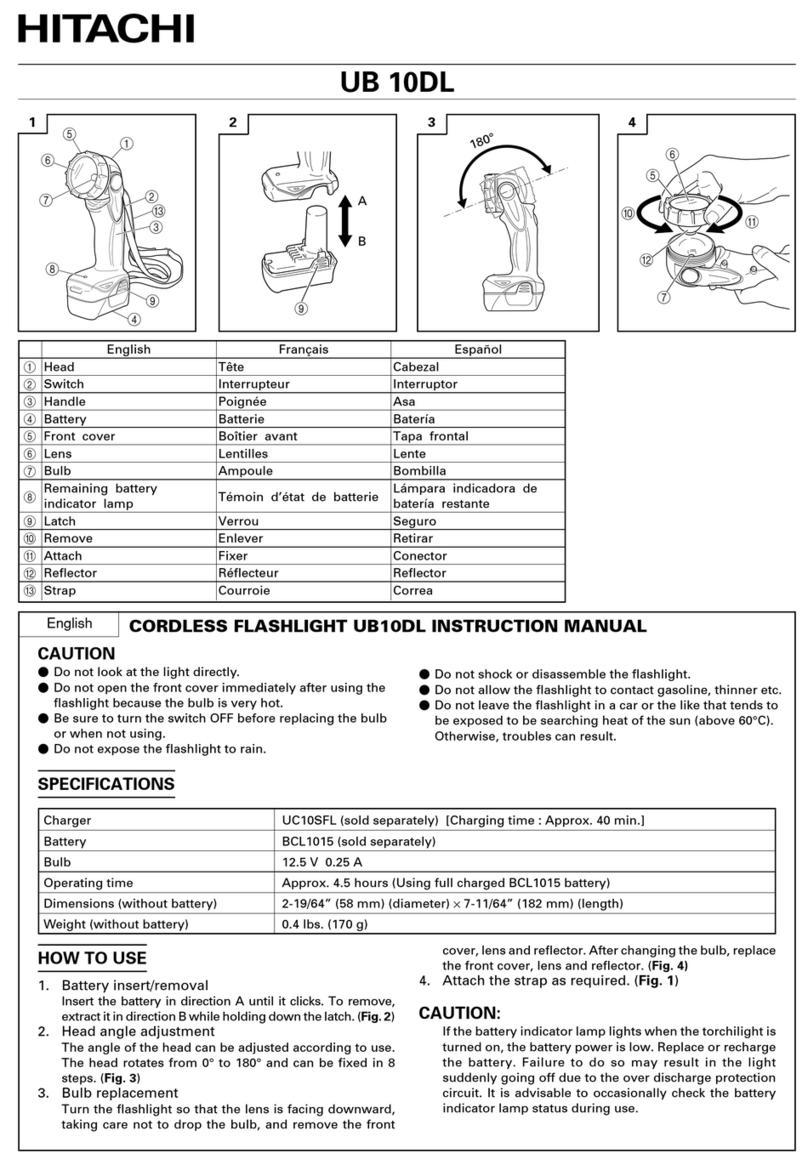 Hitachi UB 10DL User manual