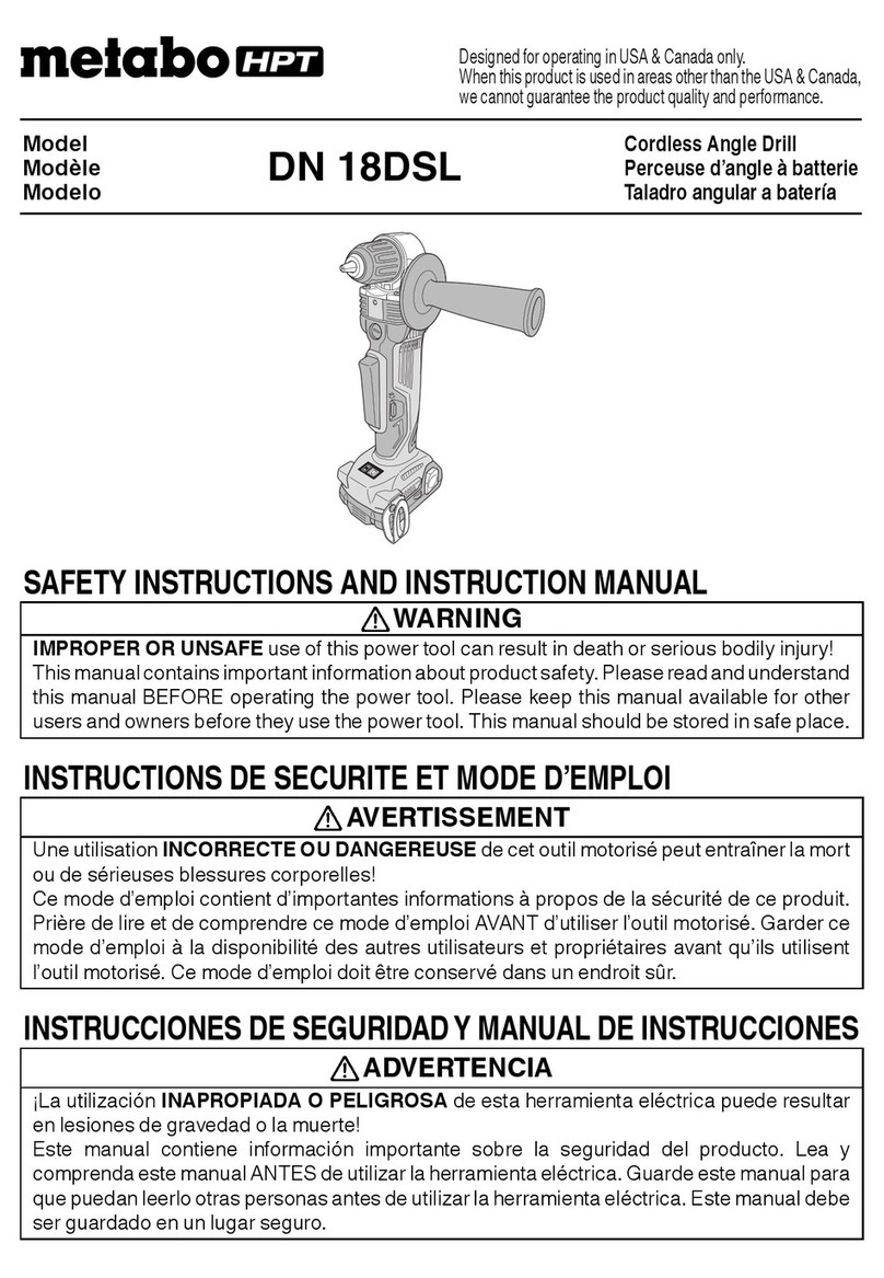 Metabo HPT DN 18DSL Safety instructions and instruction manual