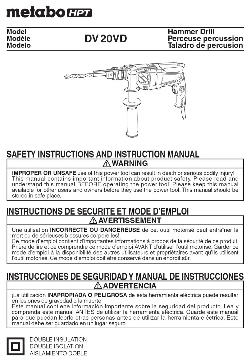 Metabo HPT DV 20VD Troubleshooting guide