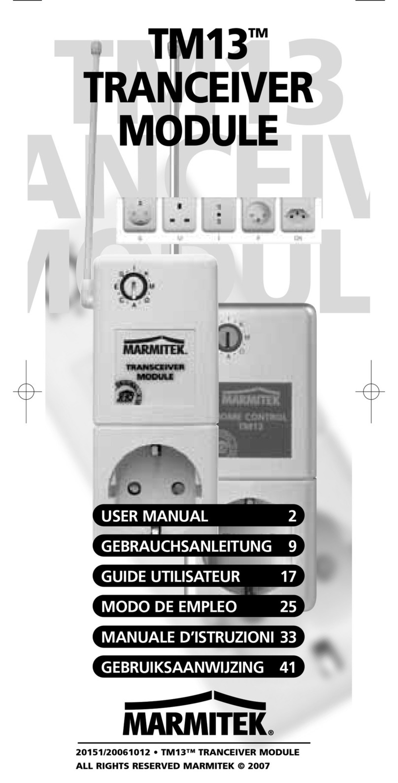 Marmitek Home Control TM13 user manual