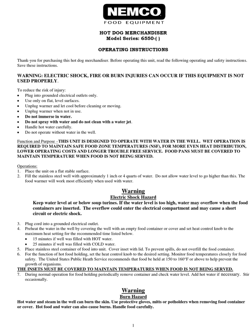 Nemco 6550 Series operating instructions