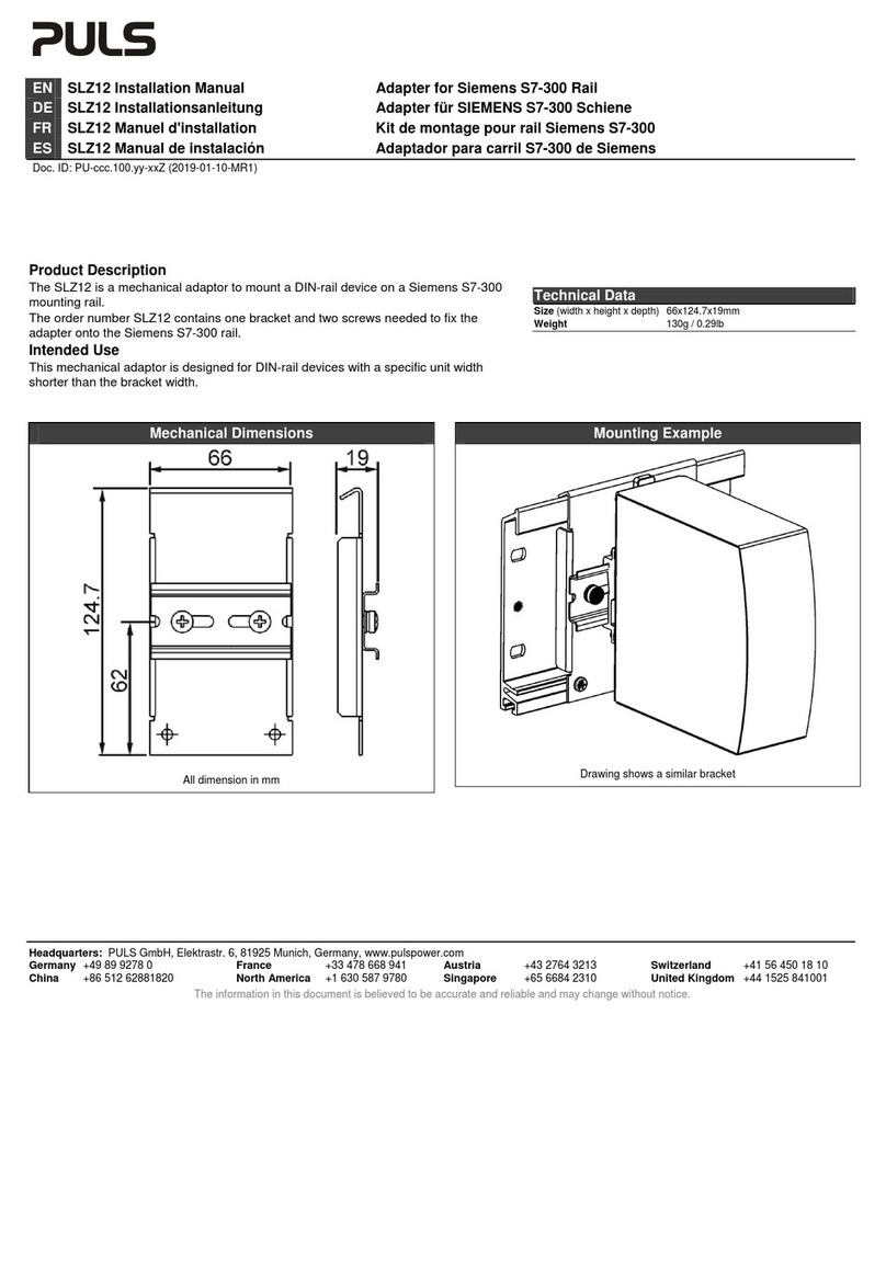 Puls SLZ12 installation manual