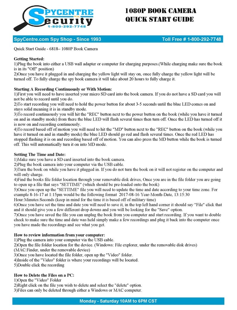 Spycentre Security 6818 quick start guide