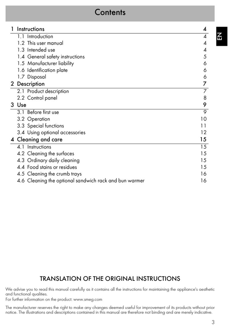 Smeg TSBW01 User manual