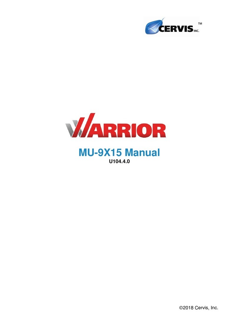 Cervis Warrior MU-X15 manual