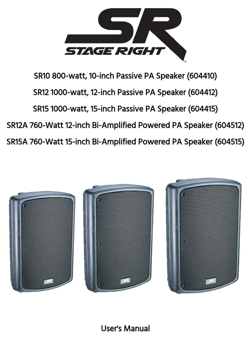 SR STAGE RIGHT SR10 user manual