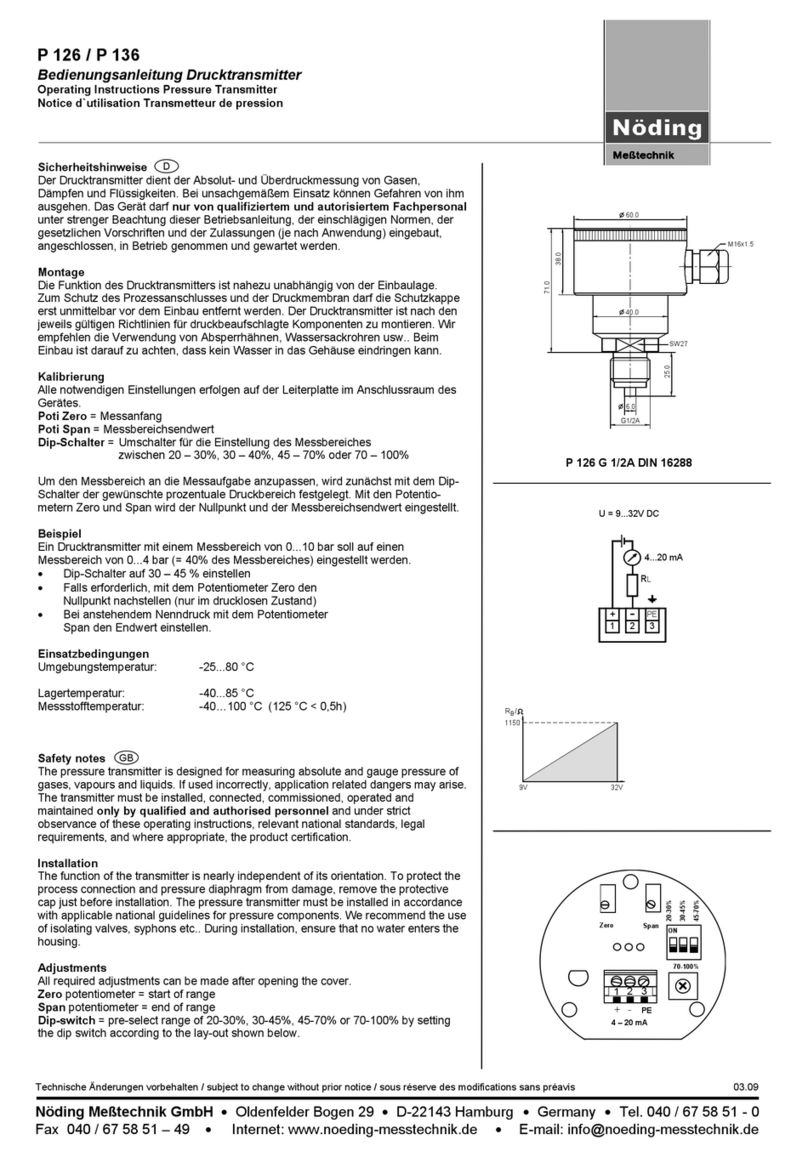 Noding P 126 operating instructions